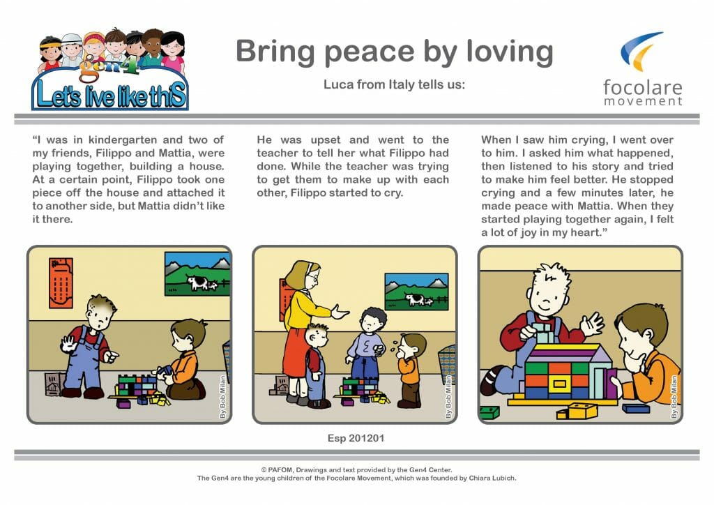 Bring peace by loving