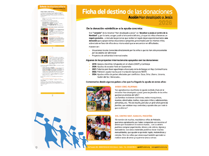 3 - Ficha del destino de las donaciones Acción «Han desalojado a Jesús» 2026