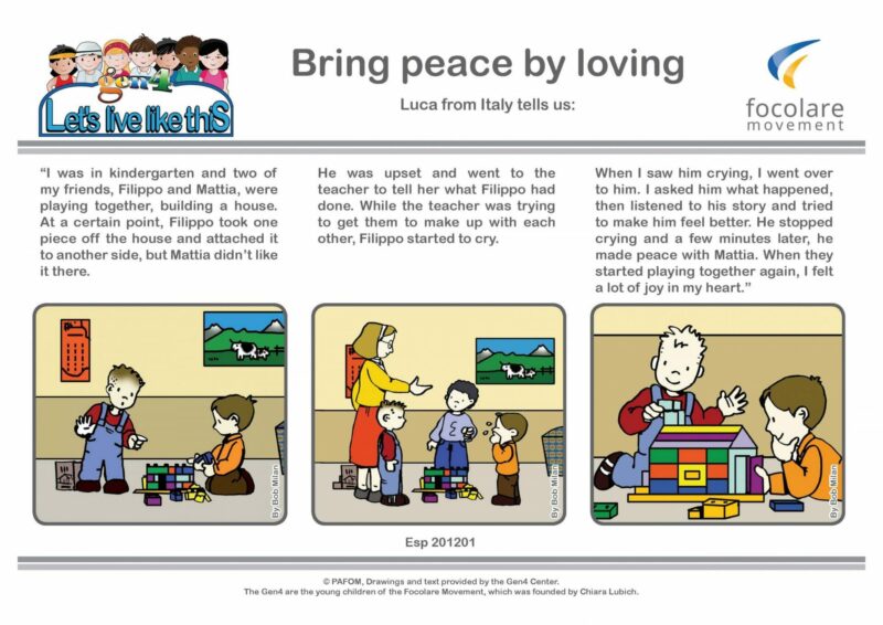 Bring peace by loving